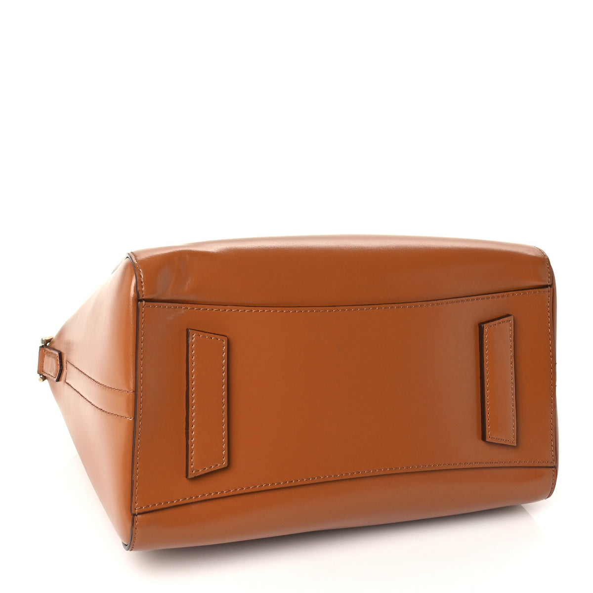 Shiny Lord Calfskin Small Antigona Camel