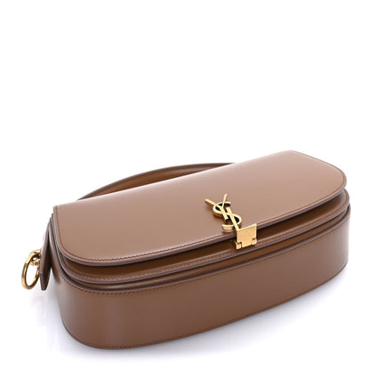 Saint Laurent Box Calfskin Mini Voltaire Shoulder Bag  Dark Cork 3 of 7