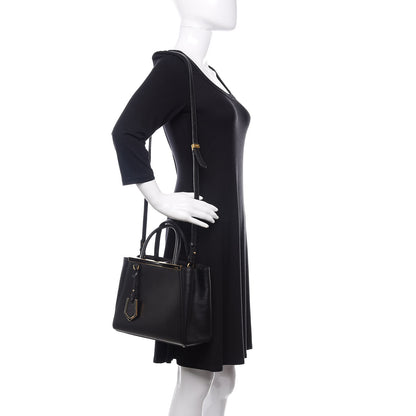 Fendi Vitello Elite Petite 2Jours Tote Black 2 of 10