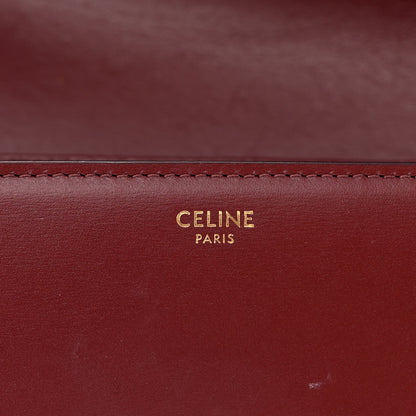 Celine Shiny Calfskin Medium Triomphe Light Burgundy 6 of 15