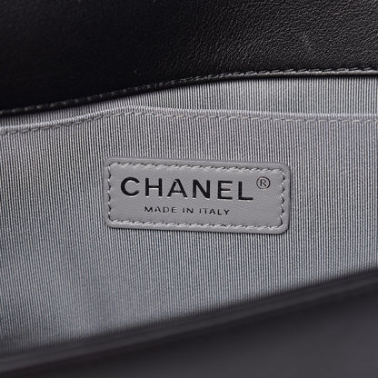 Chanel Calfskin Chevron Medium Boy Flap Black 6 of 11