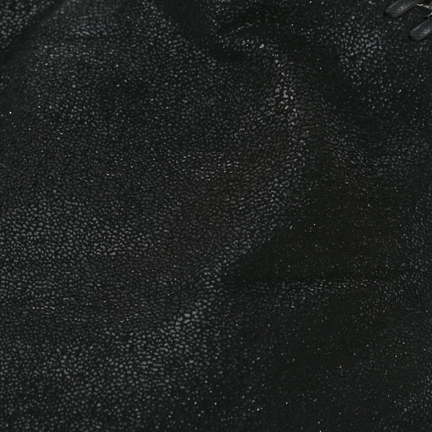 Shaggy Deer Mini Falabella Fold Over Tote Black