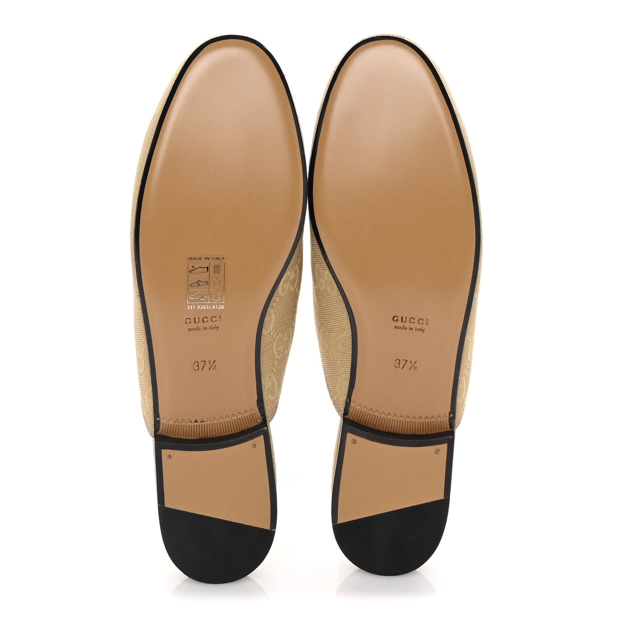 GG Monogram Canvas Womens Princetown Slippers 37.5 Egypt Salt