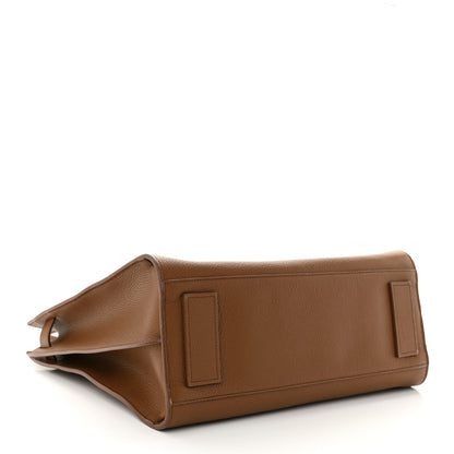 Saint Laurent Grained Calfskin Sac De Jour Souple North South Tote Brown 4 of 11