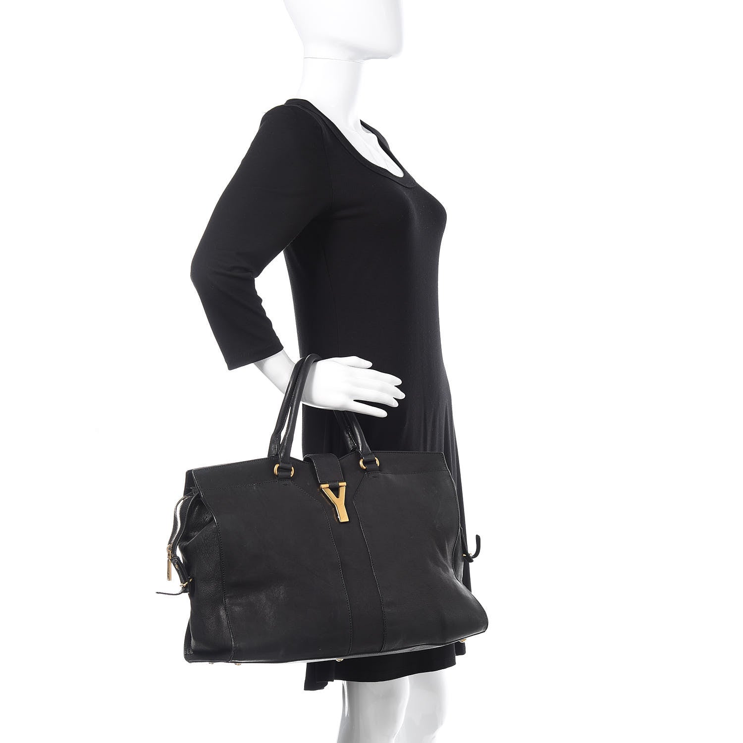 Saint Laurent Sheepskin Large Cabas ChYc Black 2 of 21