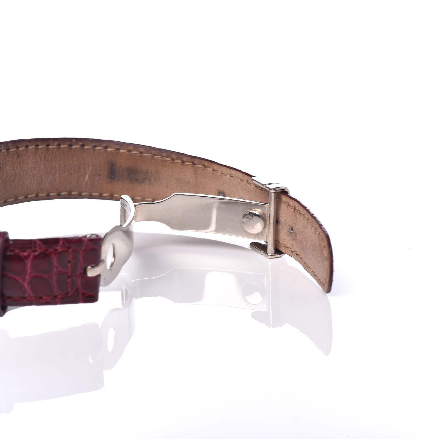 Rolex 18K White Gold Alligator Diamond 25mm Cellini Cellissima Quartz Watch Pink 6693 8 of 9