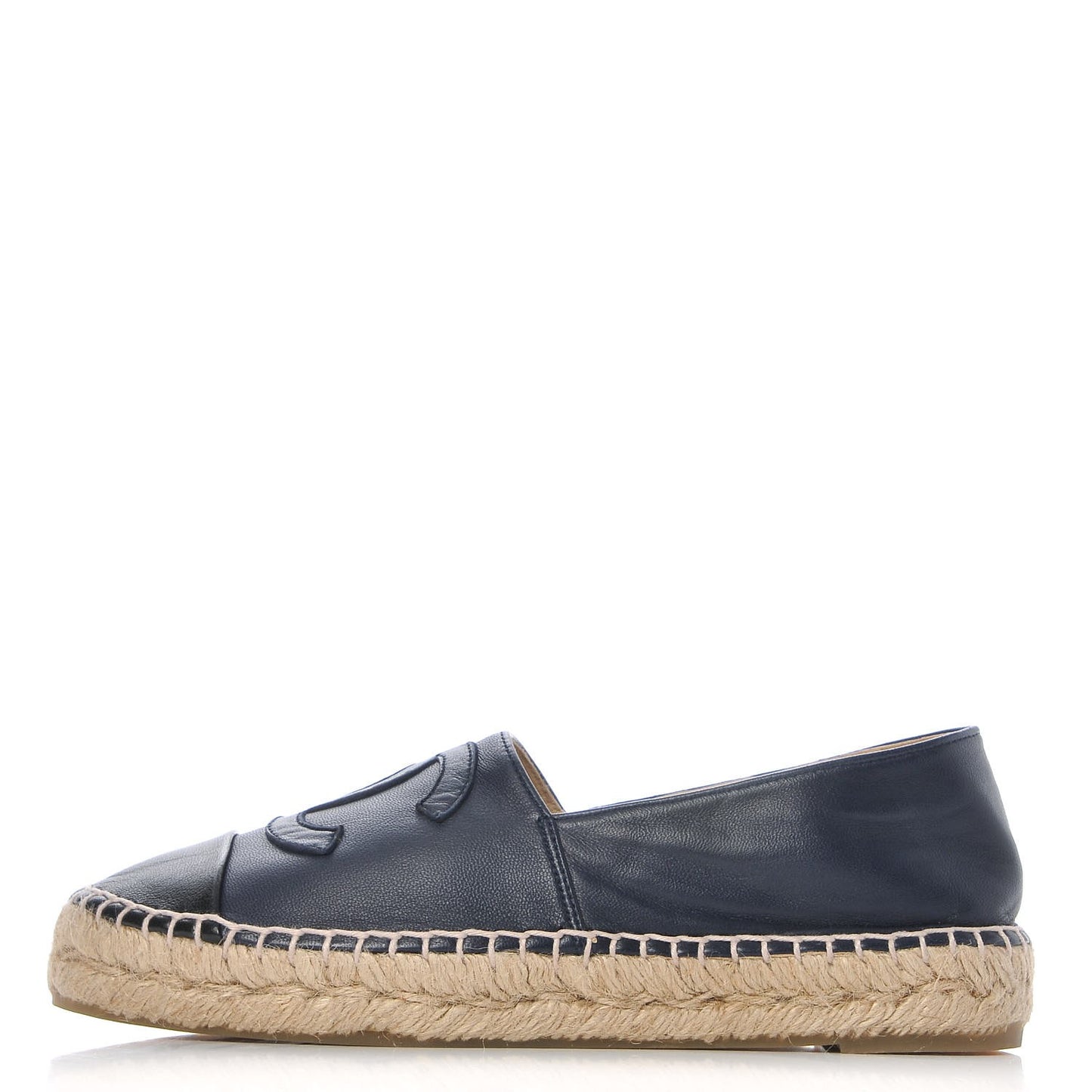 Lambskin CC Espadrilles 36 Dark Navy