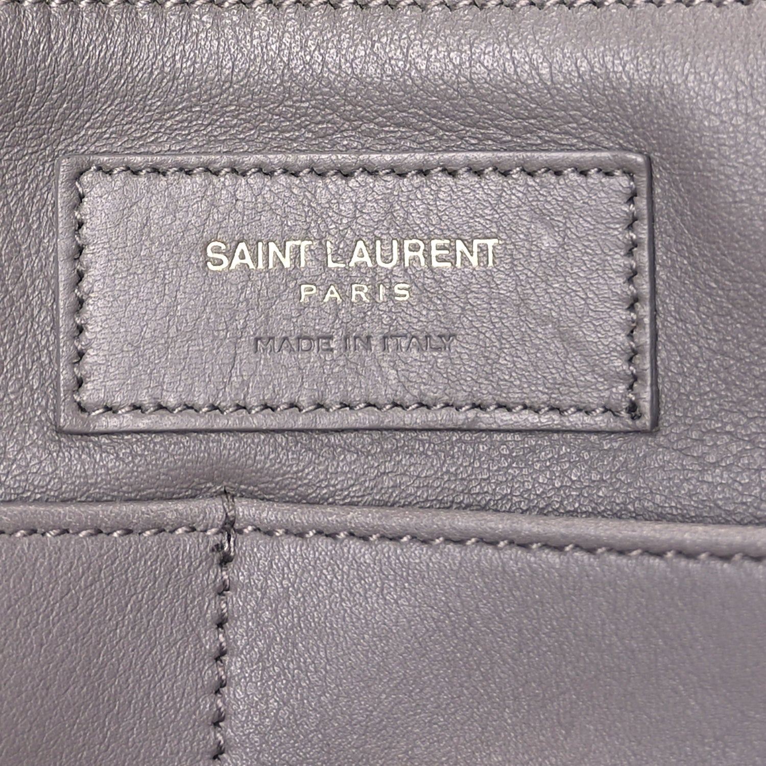 Saint Laurent Smooth Calfskin Medium Monogram Cabas Fog 6 of 8