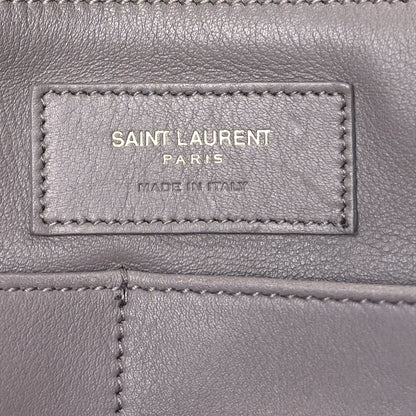 Saint Laurent Smooth Calfskin Medium Monogram Cabas Fog 6 of 8