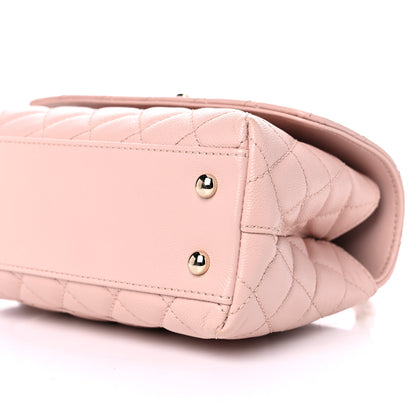 Chanel Caviar Quilted Mini Coco Handle Flap Pink 9 of 10