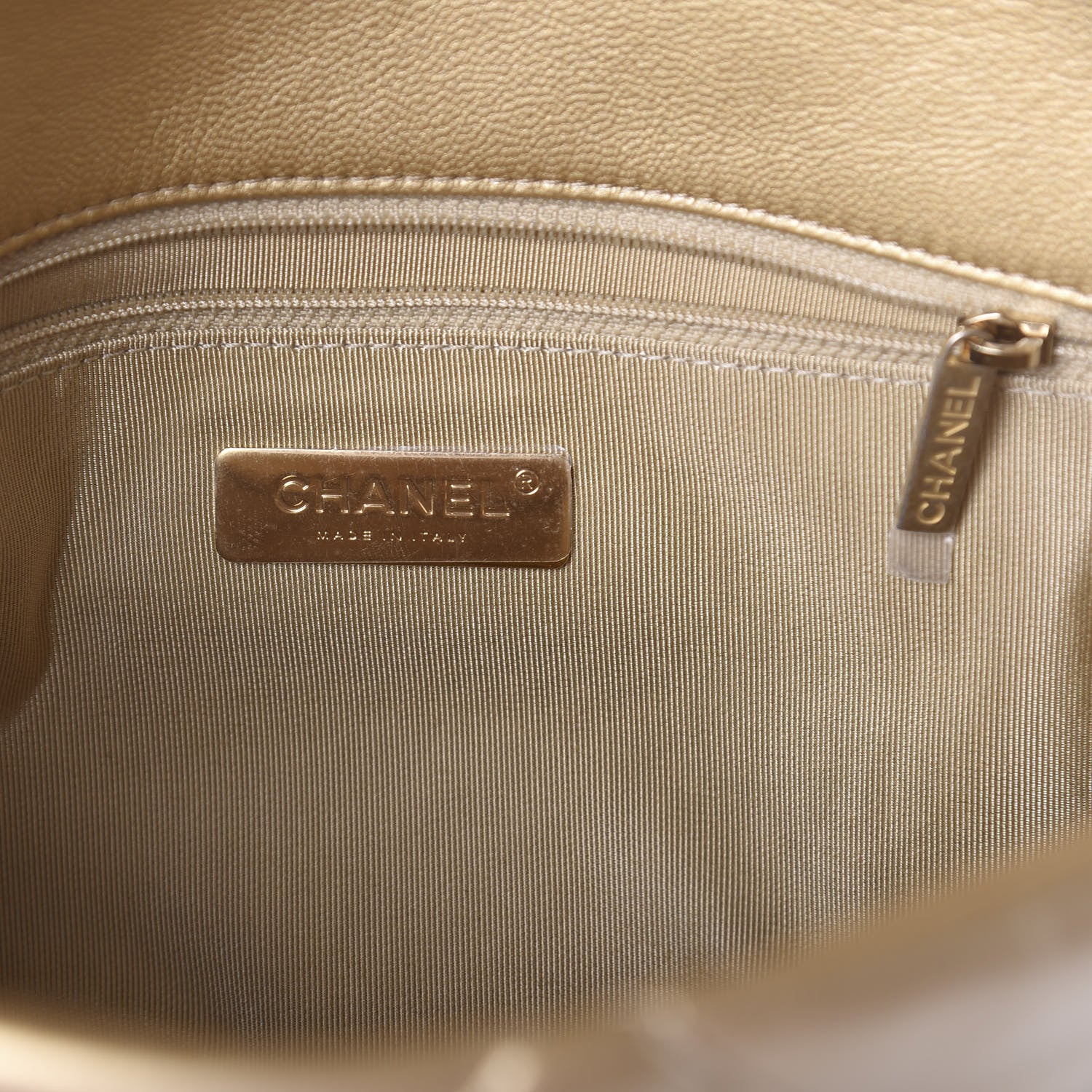 Chanel Goatskin Quilted Large 19 Flap Gold 7 of 10