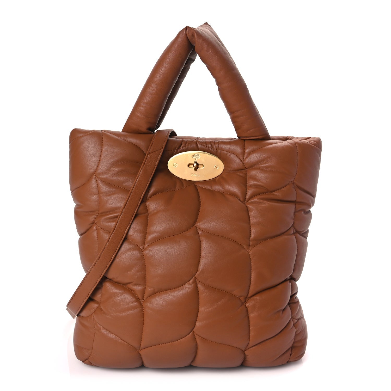 Mulberry Nappa Pillow Quilted Big Softie Tote Tobacco 1 of 8