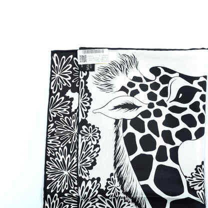 Hermes Silk The Three Graces Zoom Scarf 45 Blanc Casse Black 3 of 4