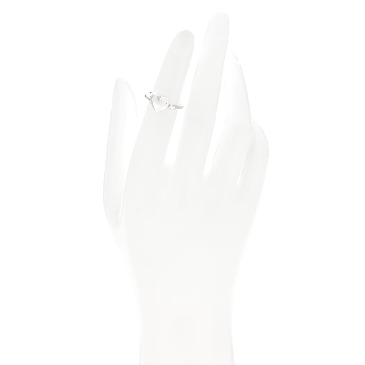 Tiffany Sterling Silver Heart Puff Ring 49 5 2 of 5