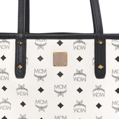MCM Visetos Medium Project Reversible Shopper Tote White 13 of 14