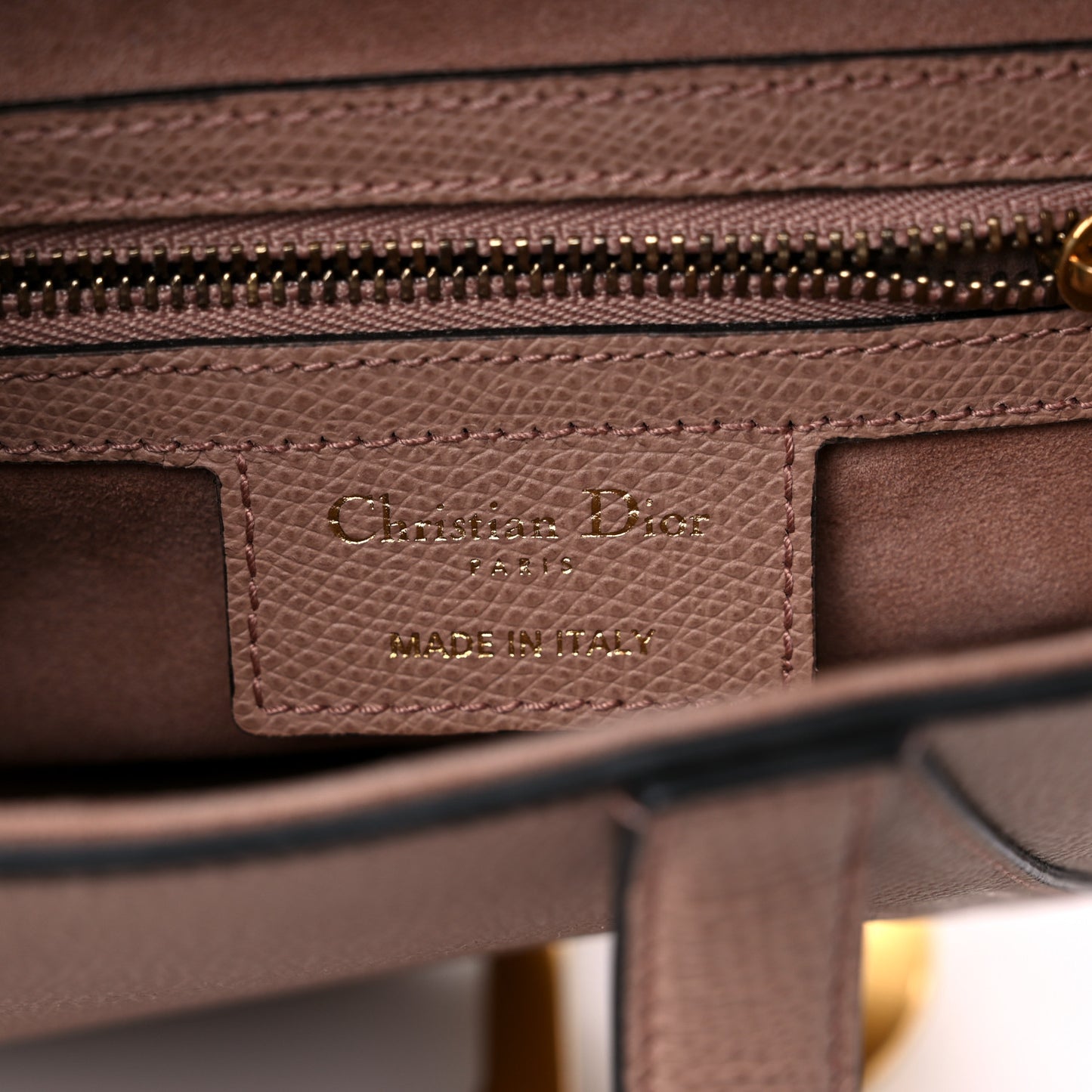 Grained Calfskin Saddle Bag Pink