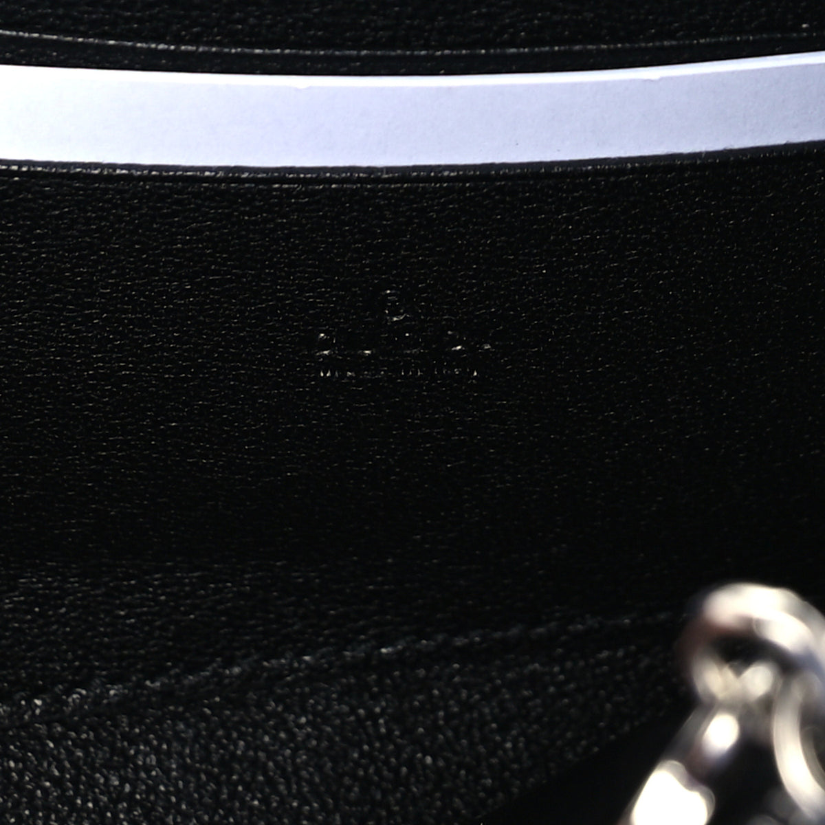 Gucci Sakai Be Green Calfskin Diagonal Stitched Blondie Wallet on Chain Black 5 of 9