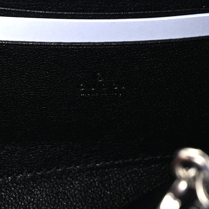 Gucci Sakai Be Green Calfskin Diagonal Stitched Blondie Wallet on Chain Black 5 of 9