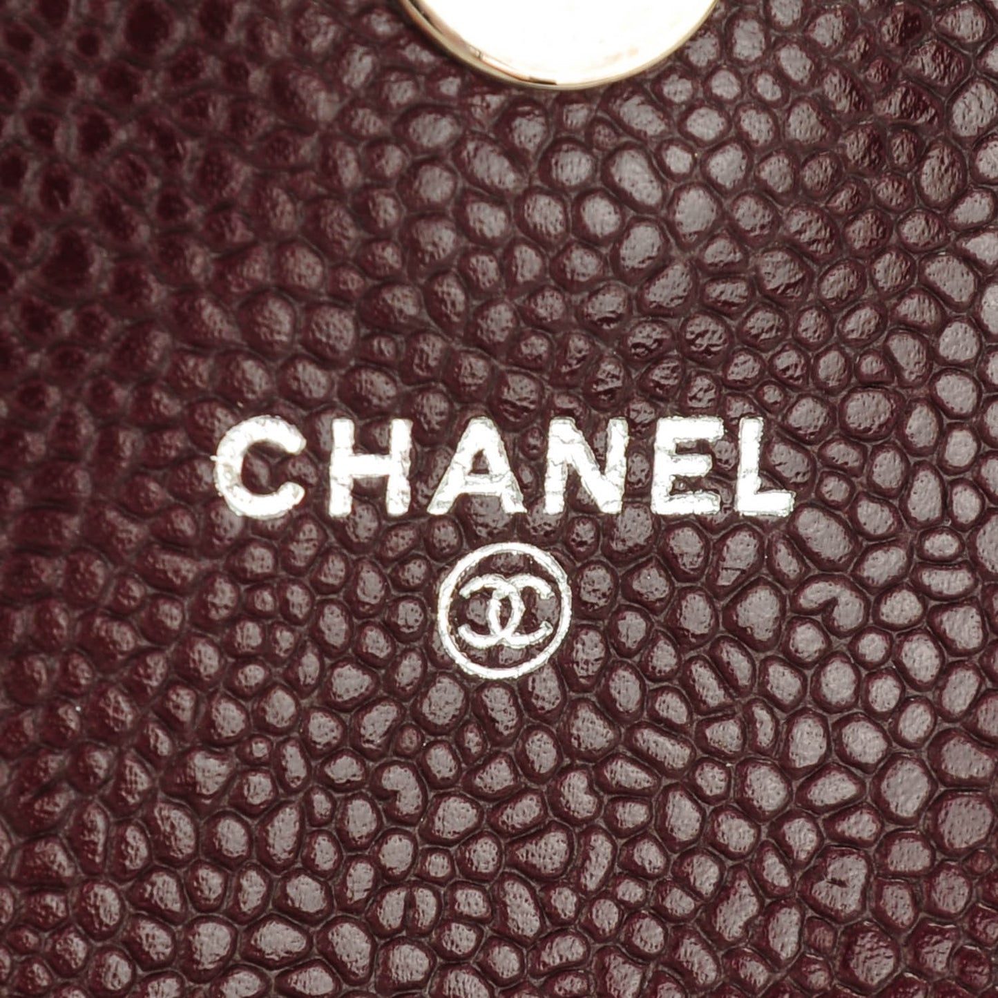 Caviar Half Moon Wallet On Chain WOC Bordeaux