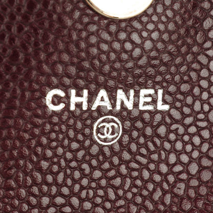 Chanel Caviar Half Moon Wallet On Chain WOC Bordeaux 6 of 8