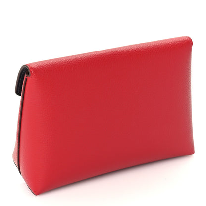Mulberry Classic Grain Calfskin Darley Cosmetic Pouch Red 2 of 8