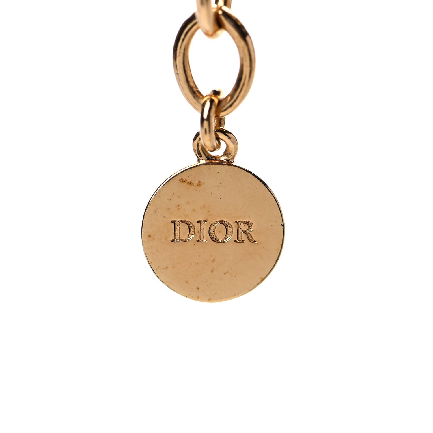 Christian Dior Metal CD Choker Necklace Gold 4 of 4