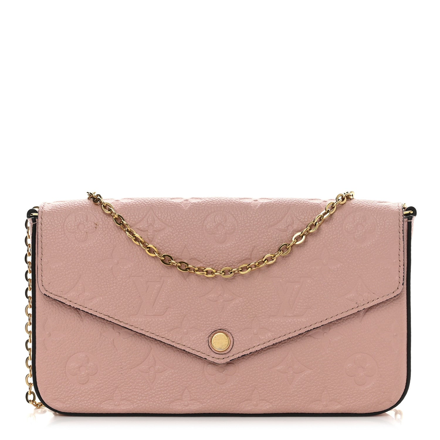 Louis Vuitton Empreinte Pochette Felicie Chain Wallet Rose Poudre 1 of 12