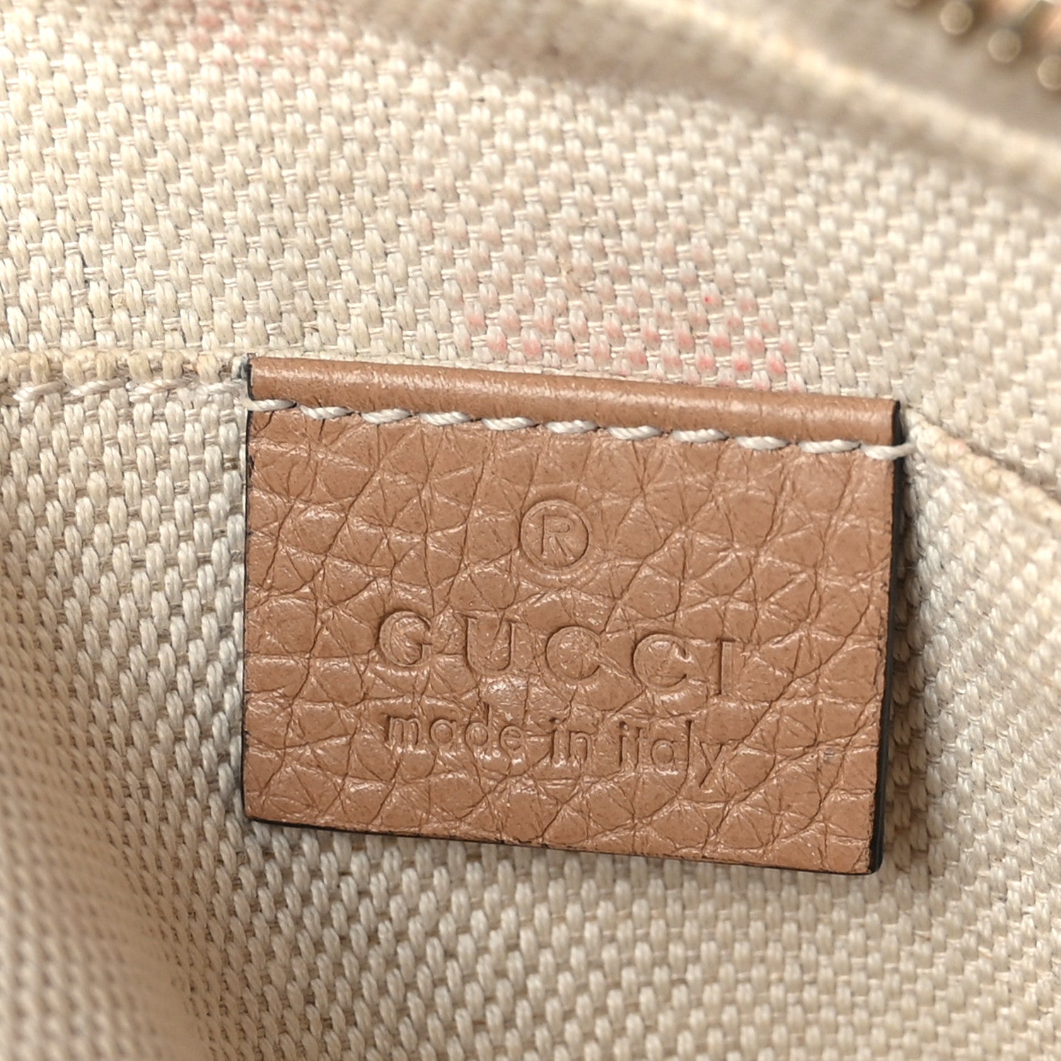 Gucci Pebbled Calfskin Small Soho Disco Bag Camelia 7 of 10