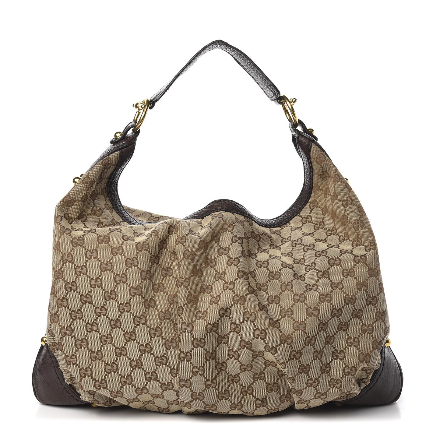 Monogram Large Jockey Hobo Dark Brown