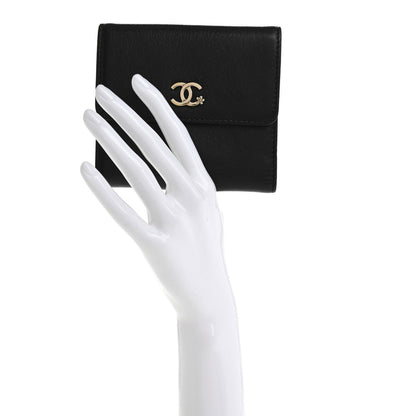 Chanel Goatskin CC Compact Flap Wallet Black 2 of 7