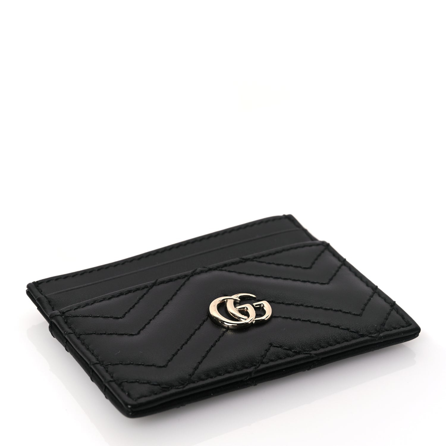 Gucci Calfskin Matelasse GG Marmont Card Holder Black 4 of 7