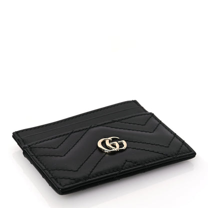 Gucci Calfskin Matelasse GG Marmont Card Holder Black 4 of 7
