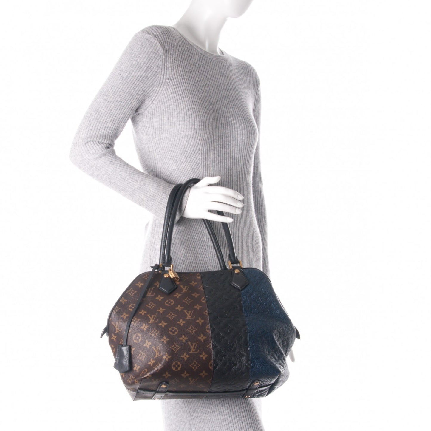 Monogram Stripes Medium Bag Marine