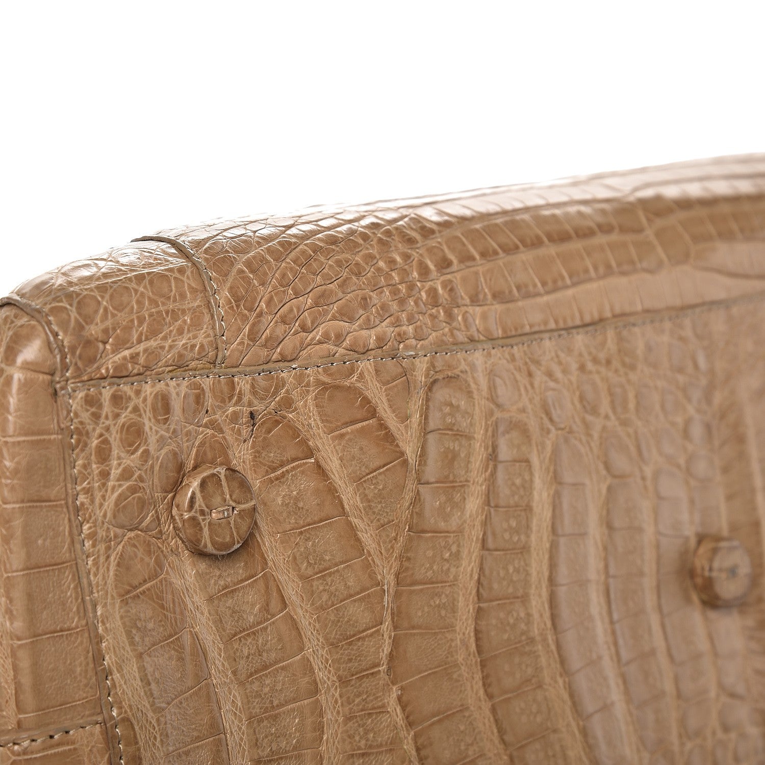 Nancy Gonzalez Crocodile Medium Dome Satchel Beige 11 of 13