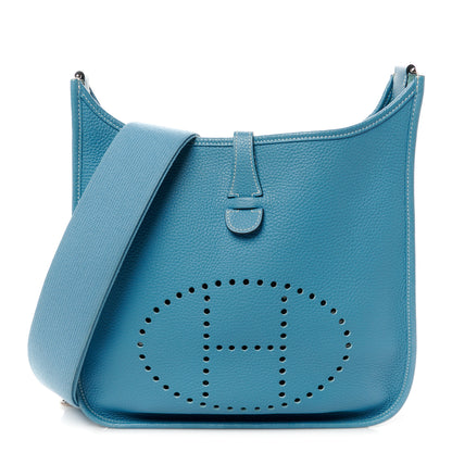 Hermes Taurillon Clemence Evelyne III PM Blue Jean 1 of 14