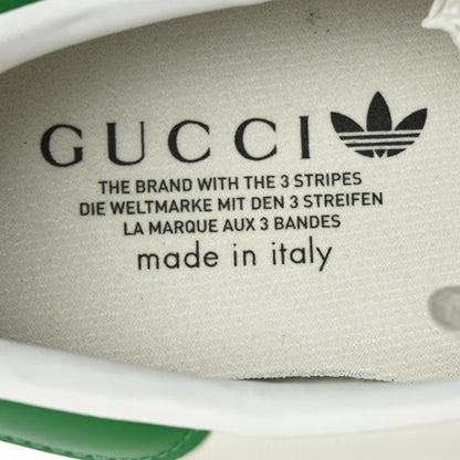 Gucci X ADIDAS Suede Madeira Demetra Mens Gazelle Sneakers 12 Oatmeal White New Shamarock Hibiscus Red 9 of 9