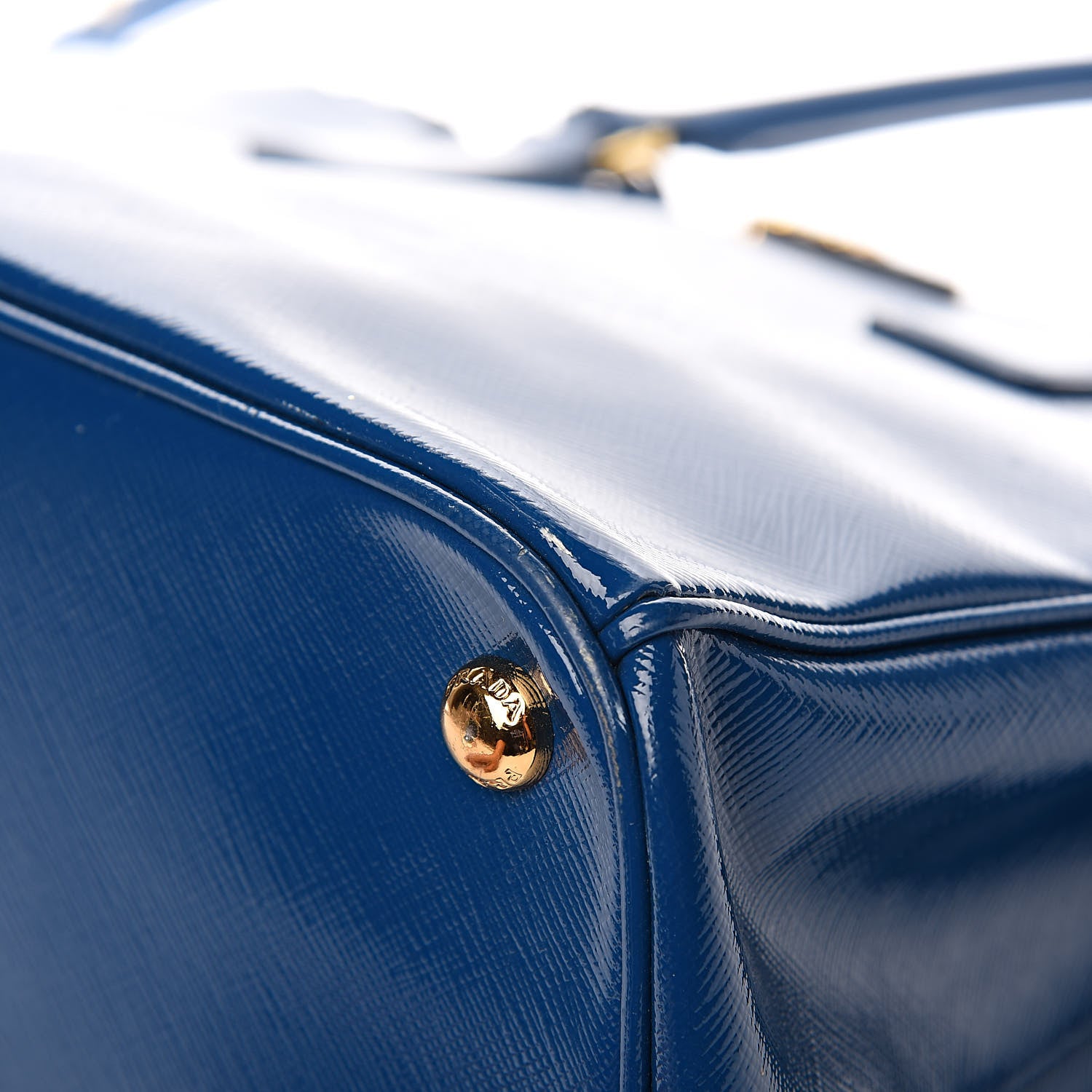 Prada Saffiano Vernice Medium Galleria Double Zip Tote Ottanio 14 of 16