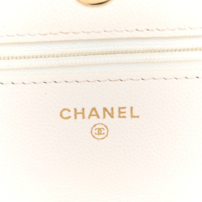 Chanel Caviar Quilted Wallet On Chain WOC White 6 of 14