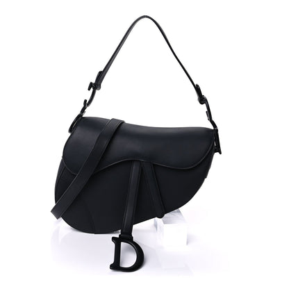 Christian Dior Ultra Matte Calfskin Saddle Bag With Strap  Black 1 of 8