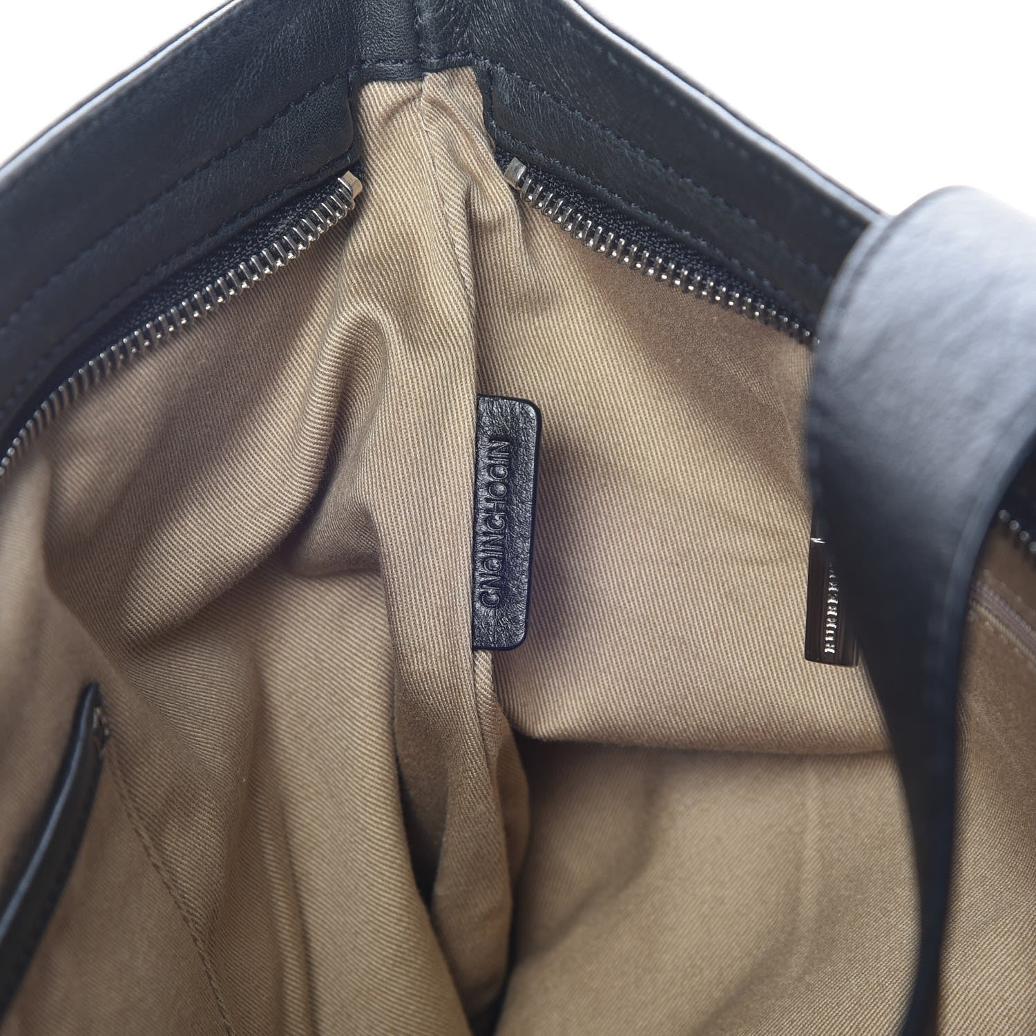 Burberry Calfskin Haymarket Check Toggle Shoulder Bag Black 8 of 14