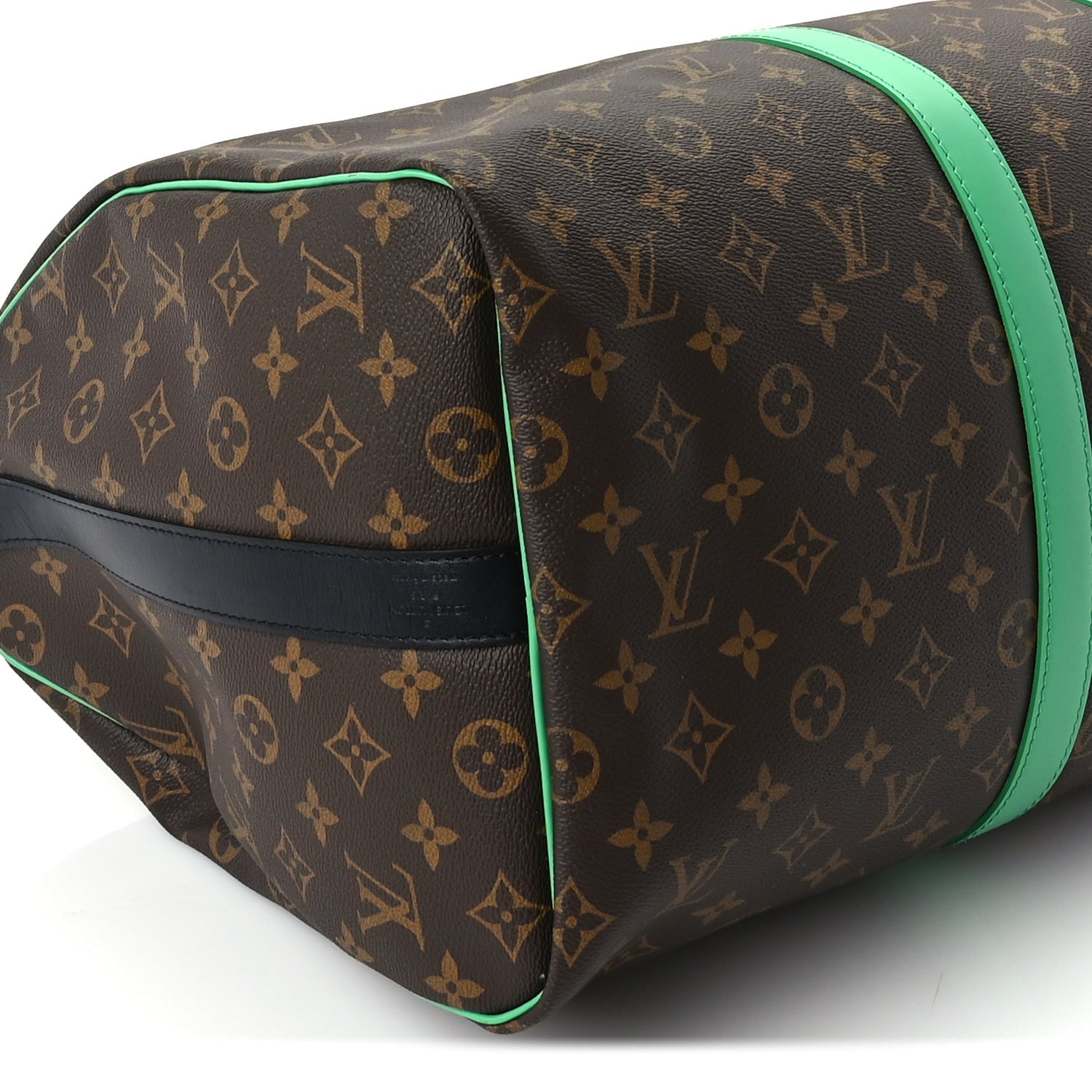 Louis Vuitton Monogram Macassar Keepall Bandouliere 50 Minty Green 7 of 8