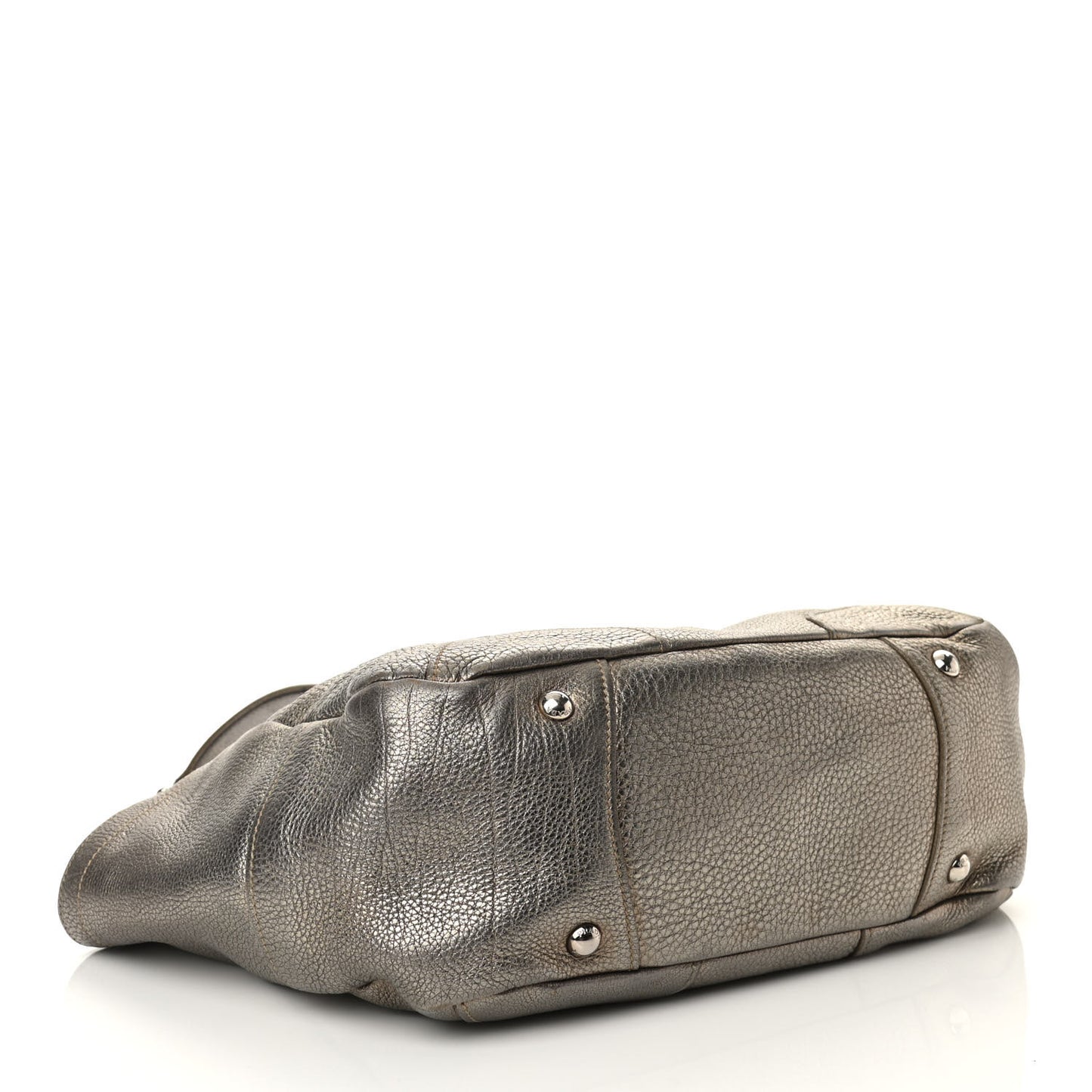 Metallic Vitello Daino Side Pocket Hobo Bronze