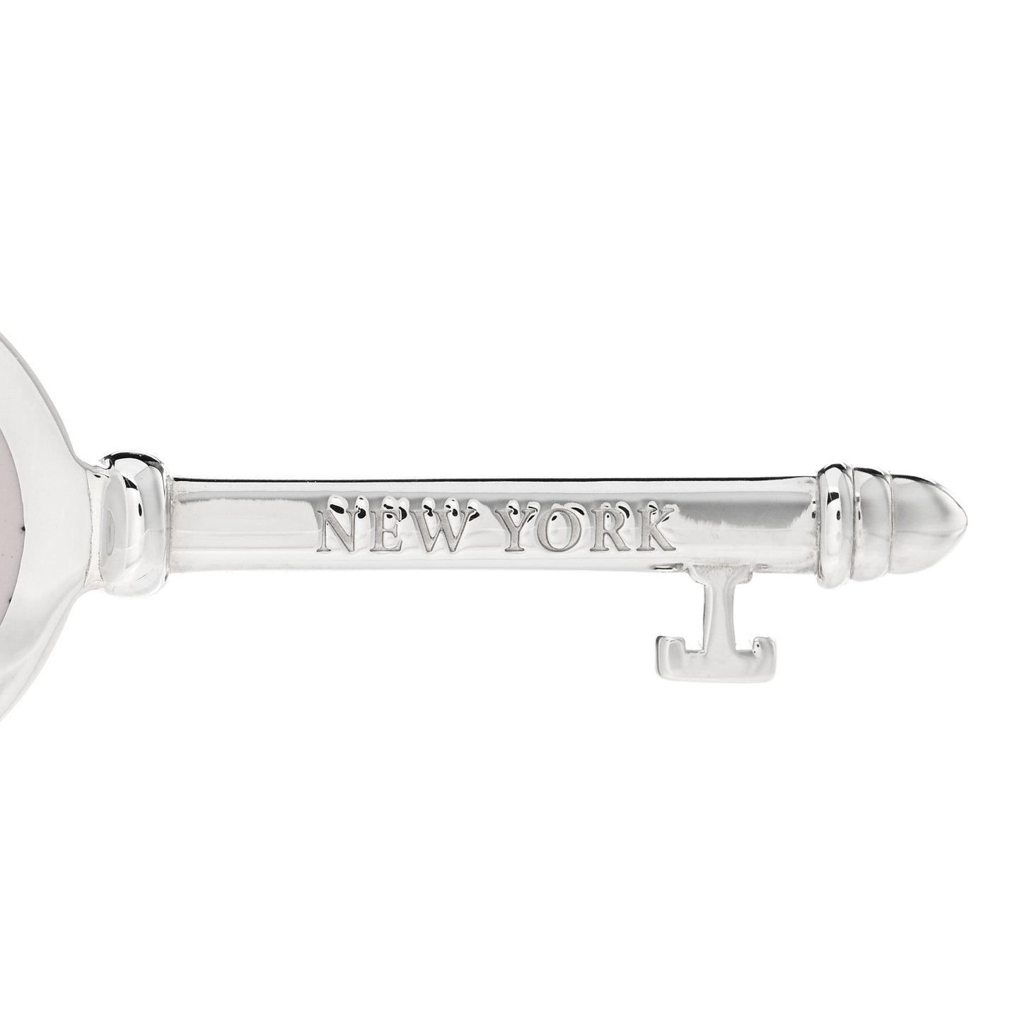 Sterling Silver Enamel Keys Heart Key Pendant Pink
