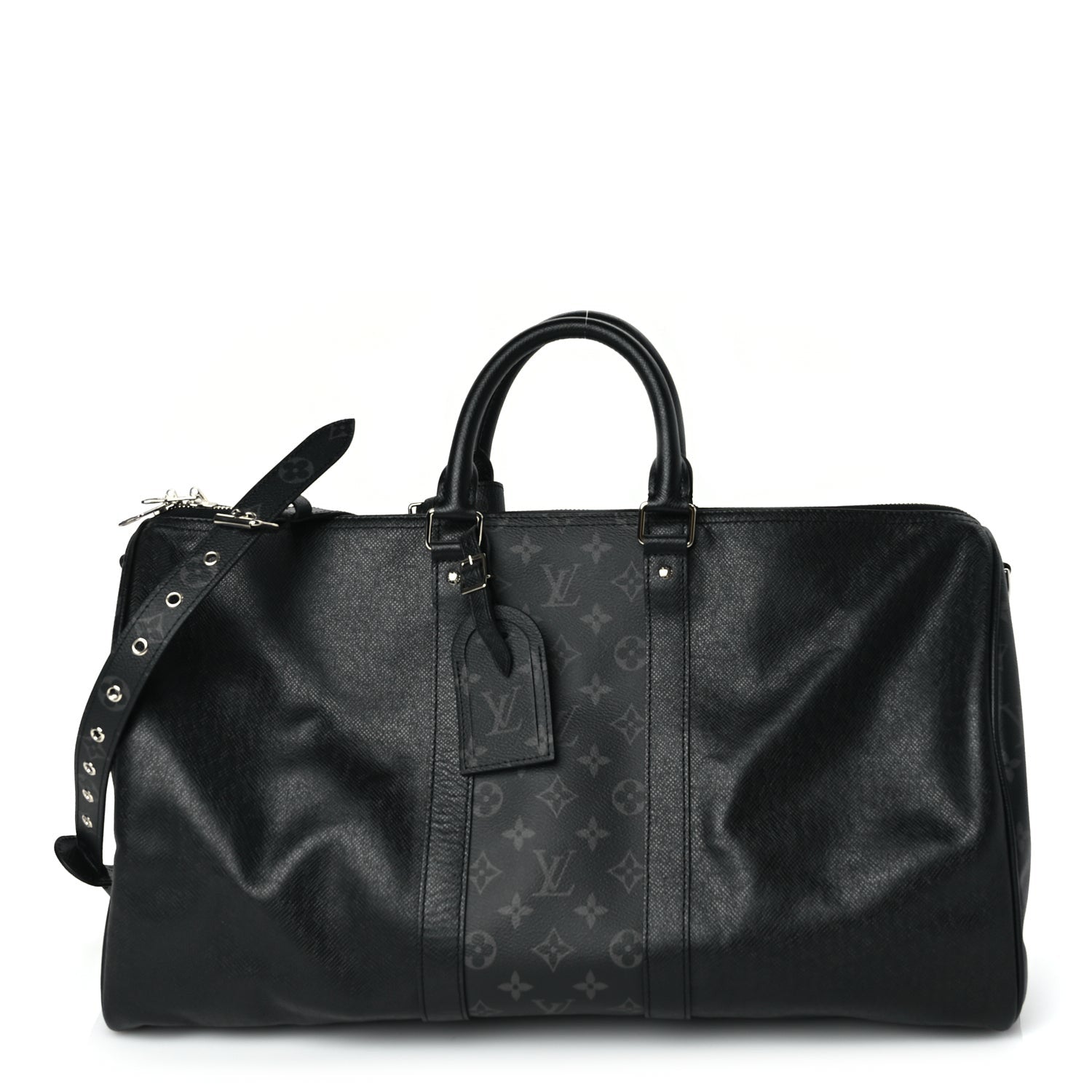 Louis Vuitton Taiga Monogram Eclipse Keepall Bandouliere 50 1 of 8