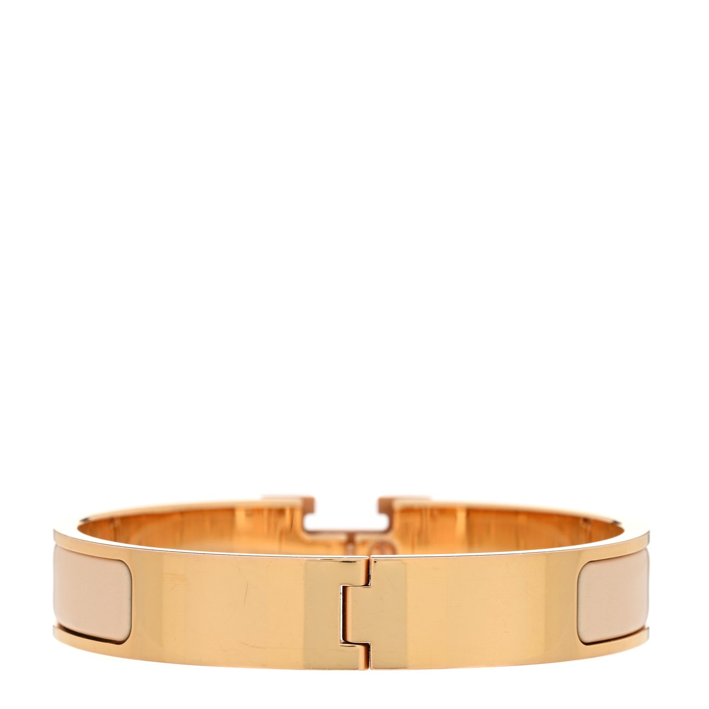 Enamel Narrow Clic Clac H Bracelet PM Beige Rose