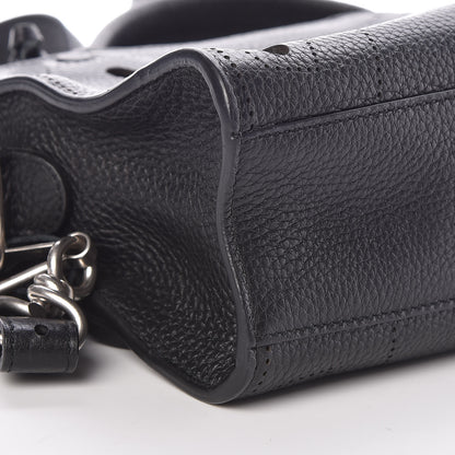 Balenciaga Veau Grana Perforated Blackout Hardware Nano City Black 8 of 9