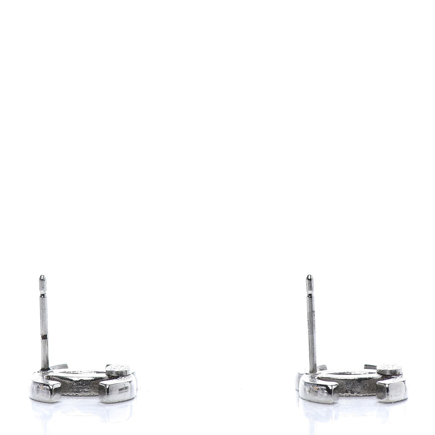 Crystal CC Earrings Silver