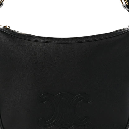 Celine Supple Calfskin Cuir Triomphe Heloise Shoulder Bag Black 7 of 9