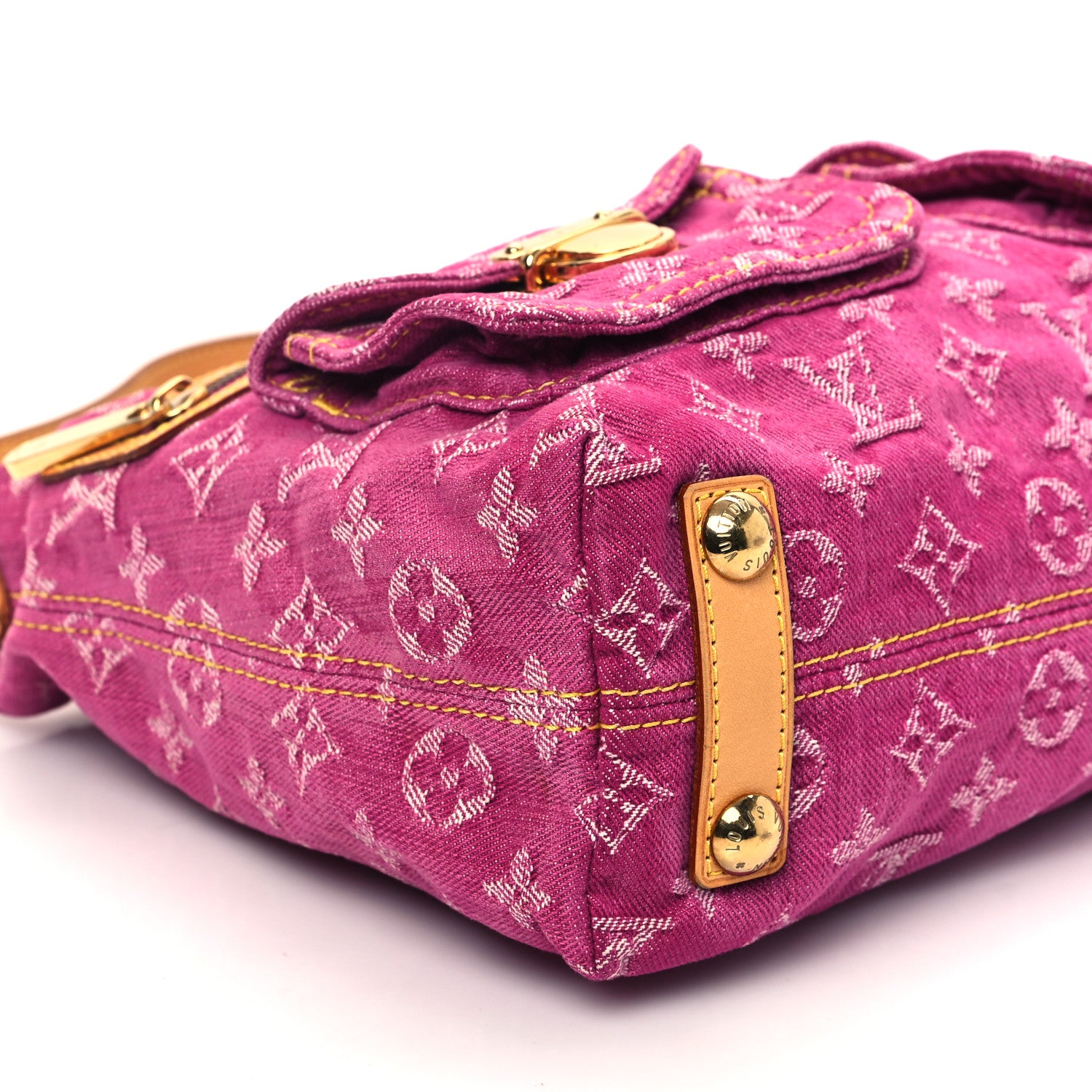 Louis Vuitton Denim Baggy PM Fuchsia 8 of 11