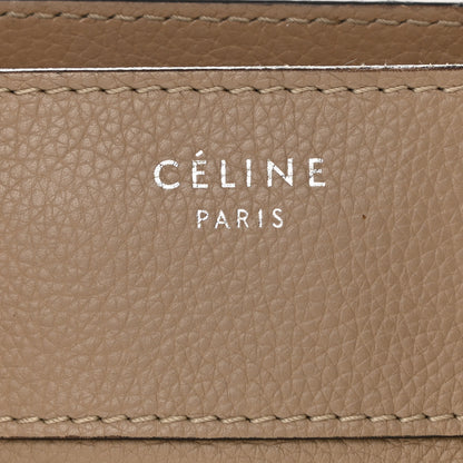 Celine Drummed Calfskin Mini Luggage Dune 6 of 14
